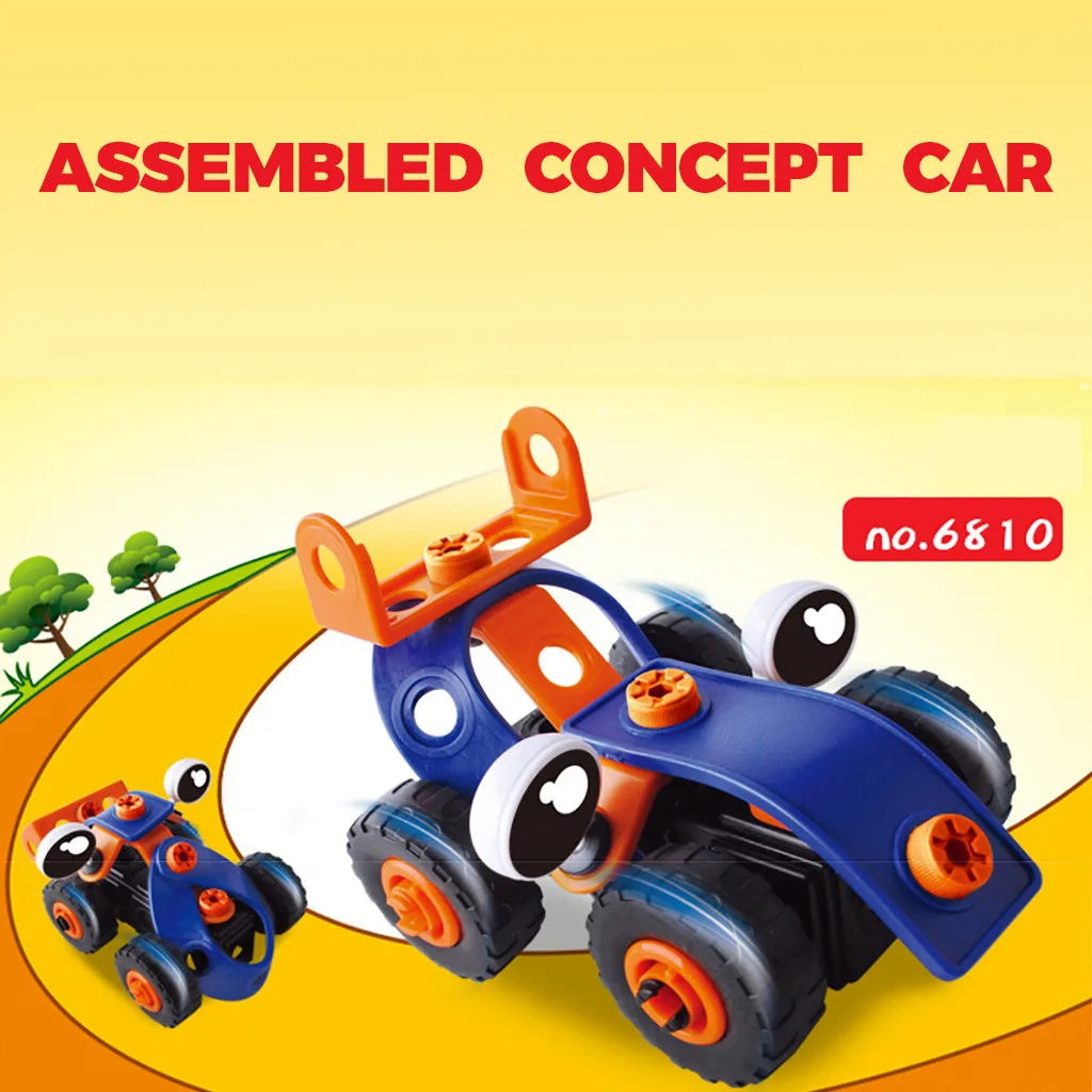 Разборка Сборная модель грузовик Детский пазл креативное ремесло самодельная