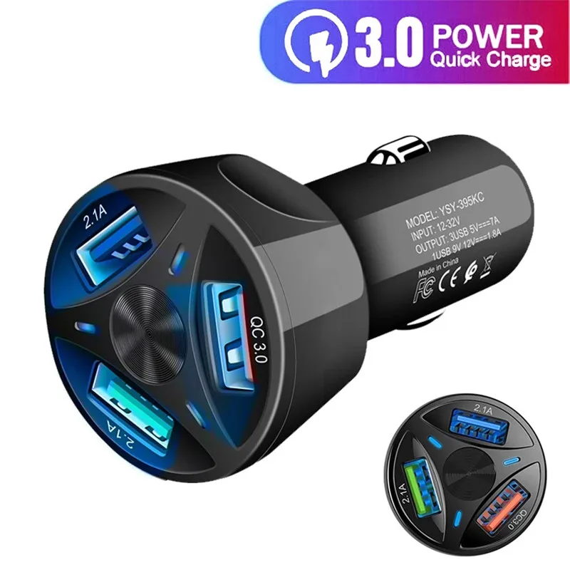 Автомобильное зарядное устройство TKEY QC 3 0 с USB-портами универсальное для телефона