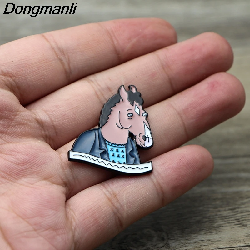 L2604 BoJack всадник мультфильм аниме забавные металлические эмалированные булавки и броши для нагрудного штыря рюкзак сумки значок воротник ювелирные изделия