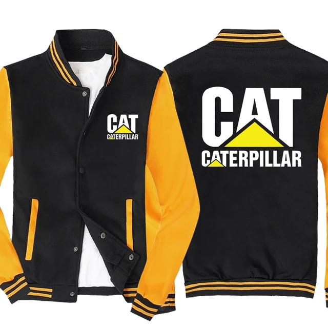 

NEW Fashion Spring Autumn Men CAT Logo Baseball Jacket Sportswear Casual Sweatshirt Hip Hop Harajuku Uniform 3 Colors