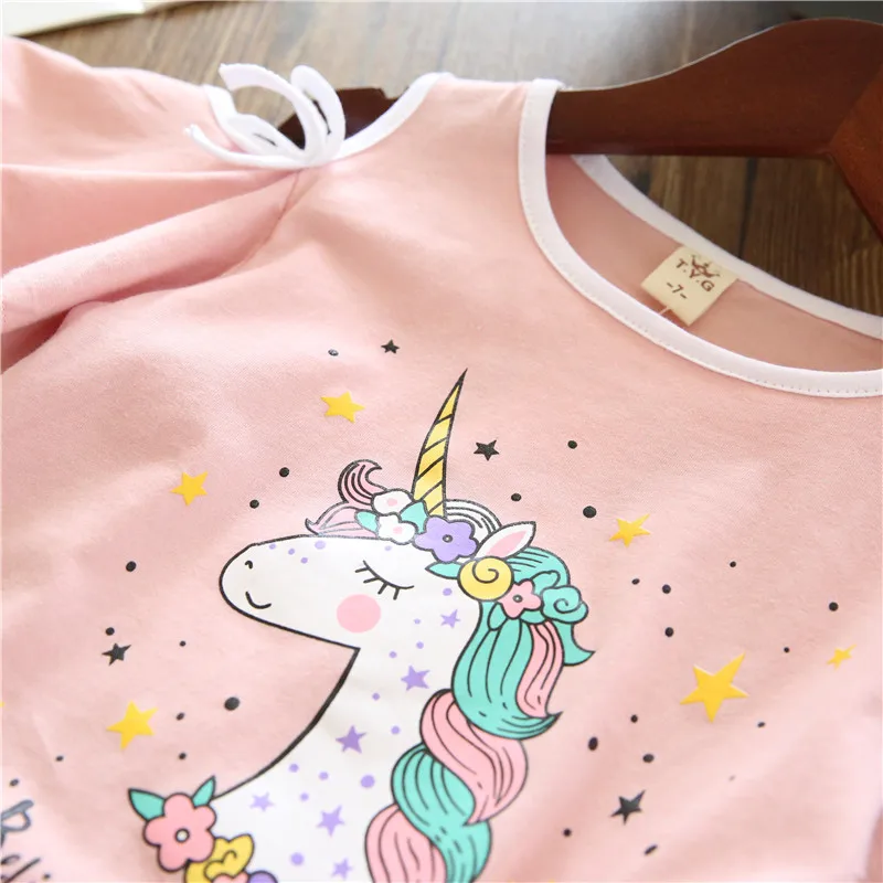 Платье для девочки Vgiee с рисунком единорога на лето 2019|Комплекты одежды девочек| |