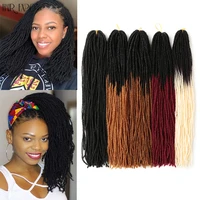 18 synthetic soft dreadlocks afro crochet braids sister locks straight faux locs ombre hair extensions braiding hair expo city