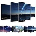 Модульная картина Hd с вашим именем, аниме, картина для украшения дома, холст, 5 комплектов, Постер, рамка, настенное искусство для гостиной