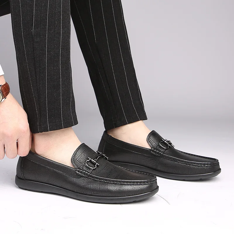 Высокая-класс Повседневная кожаная обувь дышащая Высокое качество Мужская