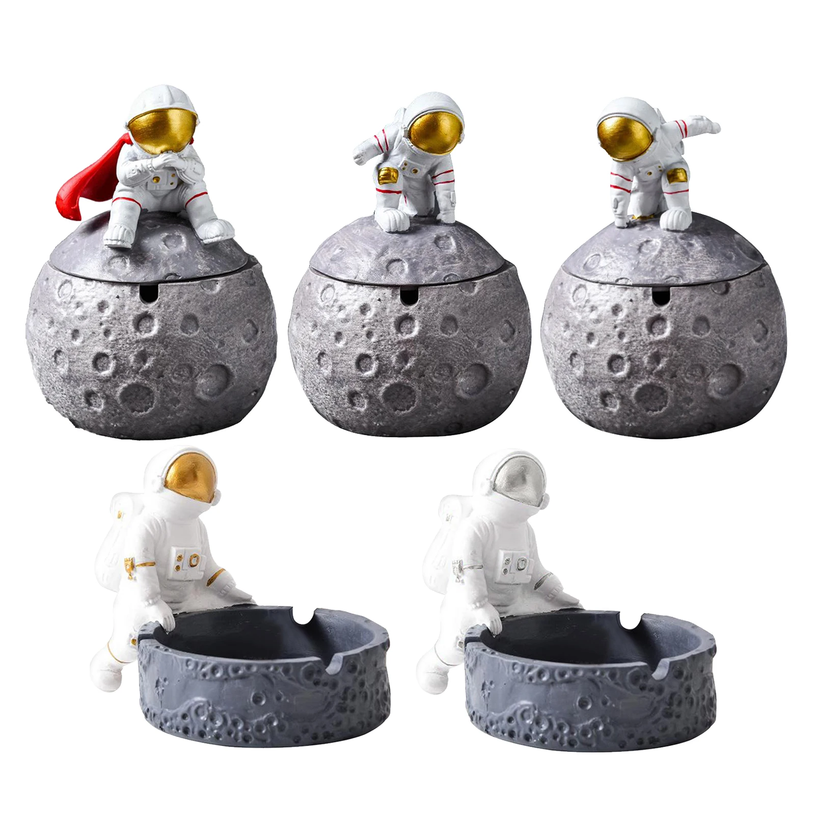 

Spaceman Shaped Cigarette Ashtray, Cute Resin Flowers Planter Small Bonsai Plant