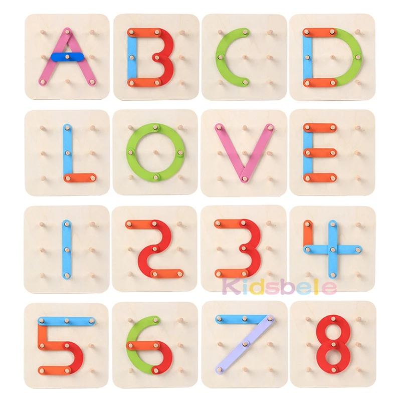 Игрушки Монтессори детские математические игрушки доски для ногтей креативные