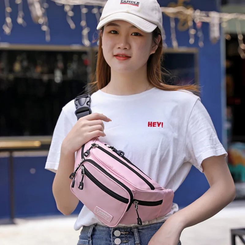 

New Waterproof Nylon Pouch Bag Women's Travel Phone Bag Crossbody Bag Ladies Casual Large Phone Sports Bag Outdoor Chest Bag