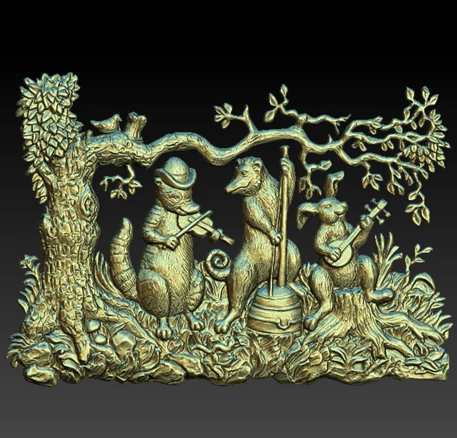 3d-модель в формате STL для концертов с маленькими животными рельef фрезерного