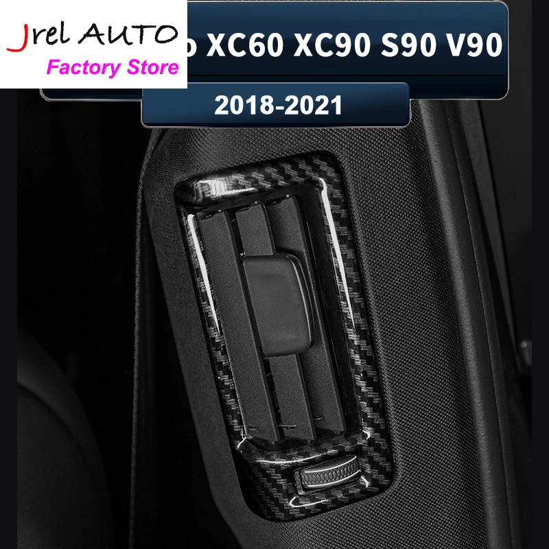 

JREL For Volvo XC60 XC90 S90 V90 2018-2021 ABS Car Inner Rear Center Pillar Side Air Vent Outlet Cover Trim 2pcs Car Styling