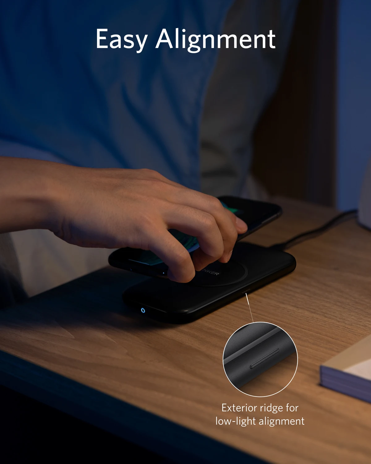 Беспроводное зарядное устройство Anker PowerWave Base Pad сертификация Qi 7 5 Вт для iPhone 11 10
