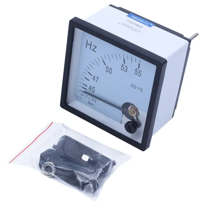 45-55 Hz 220V Analog Panel Frequency Meter Hertz Indicator for System Monitoring | Инструменты