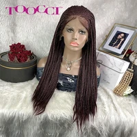 box braid lace wigs synthetic hair braided lace wigs african braided lace wigs for women synthetic full braided lace front wigs