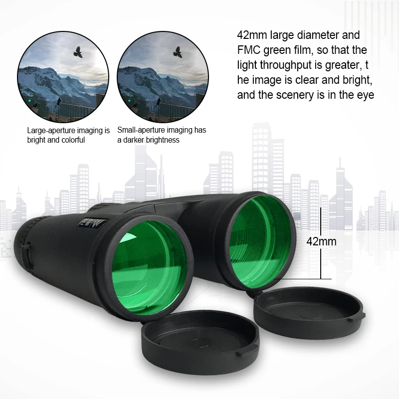 Охотничий бинокль профессиональный водонепроницаемый Монокуляр с зумом Bak4