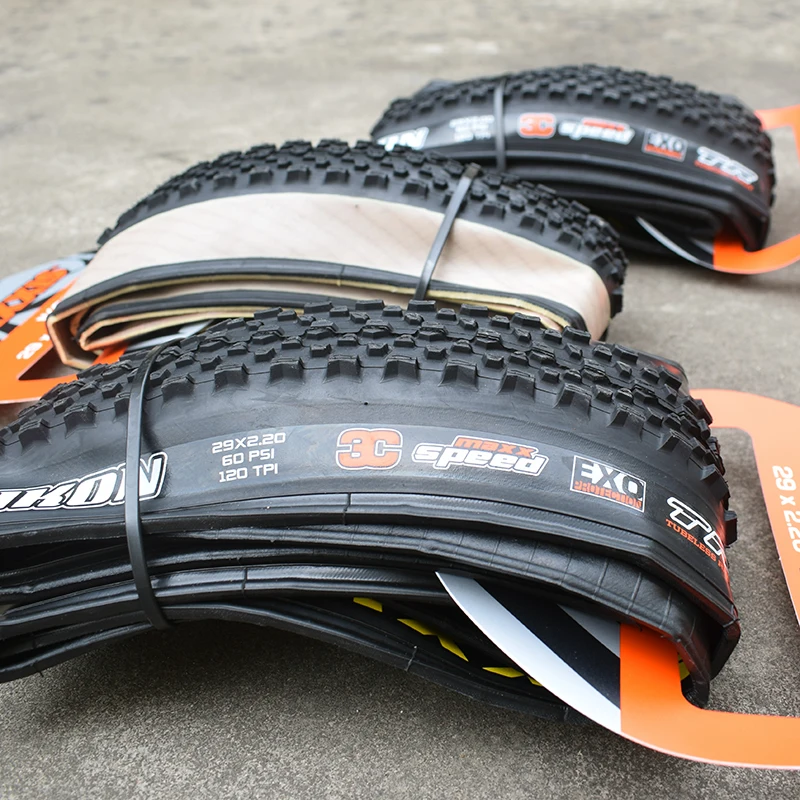 Maxxis 29*2,2 бескамерные велосипедные шины сверхлегкие 120TPI 3C бескамерные готовые анти прокол 29*2,25 29er бежевые MTB велосипедные шины
