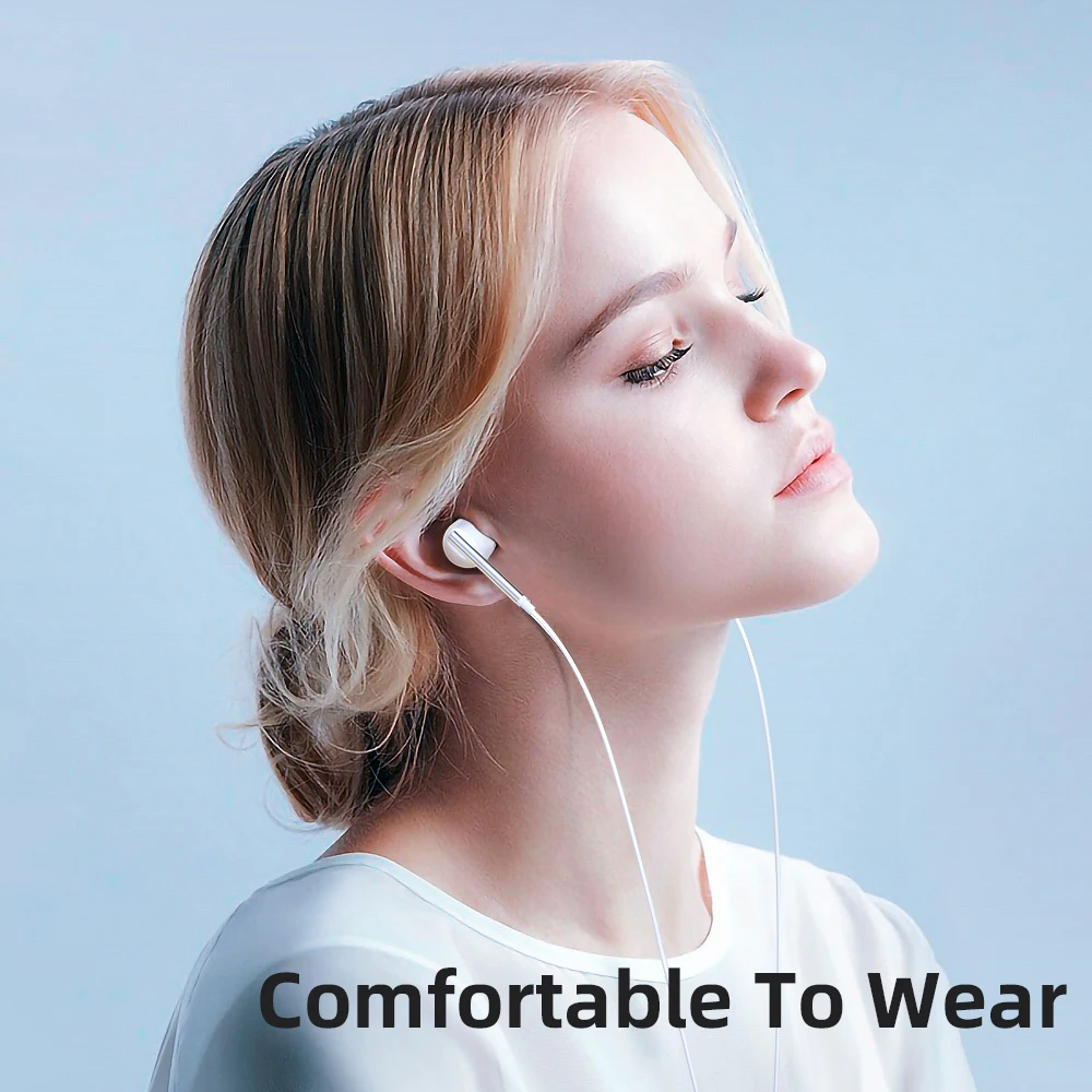 

New Wired Headphones In-Ear Bass Stereo 3.5mm Sport Earbuds For Smartphones Wire Headset With Built-In Microphone Earphones