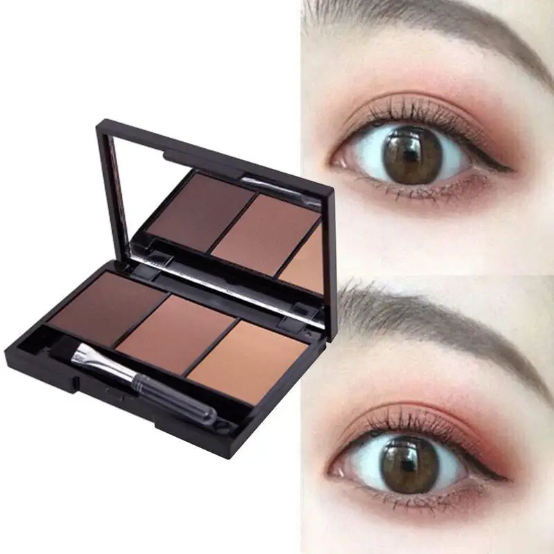 

New Hot 3 Color Eyebrow Powder Suitable All Skin Types Be Durable and Easy to Apply Color Unique Formula 3 Color Eyebrow Powder