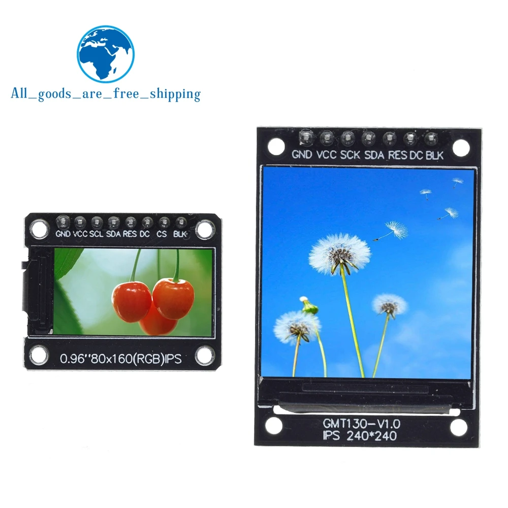 Полноцветный ЖК модуль TZT TFT 0 96/1 3 дюймов IPS 7P SPI HD 65K привод ST7735 IC 80*160 (не OLED) для