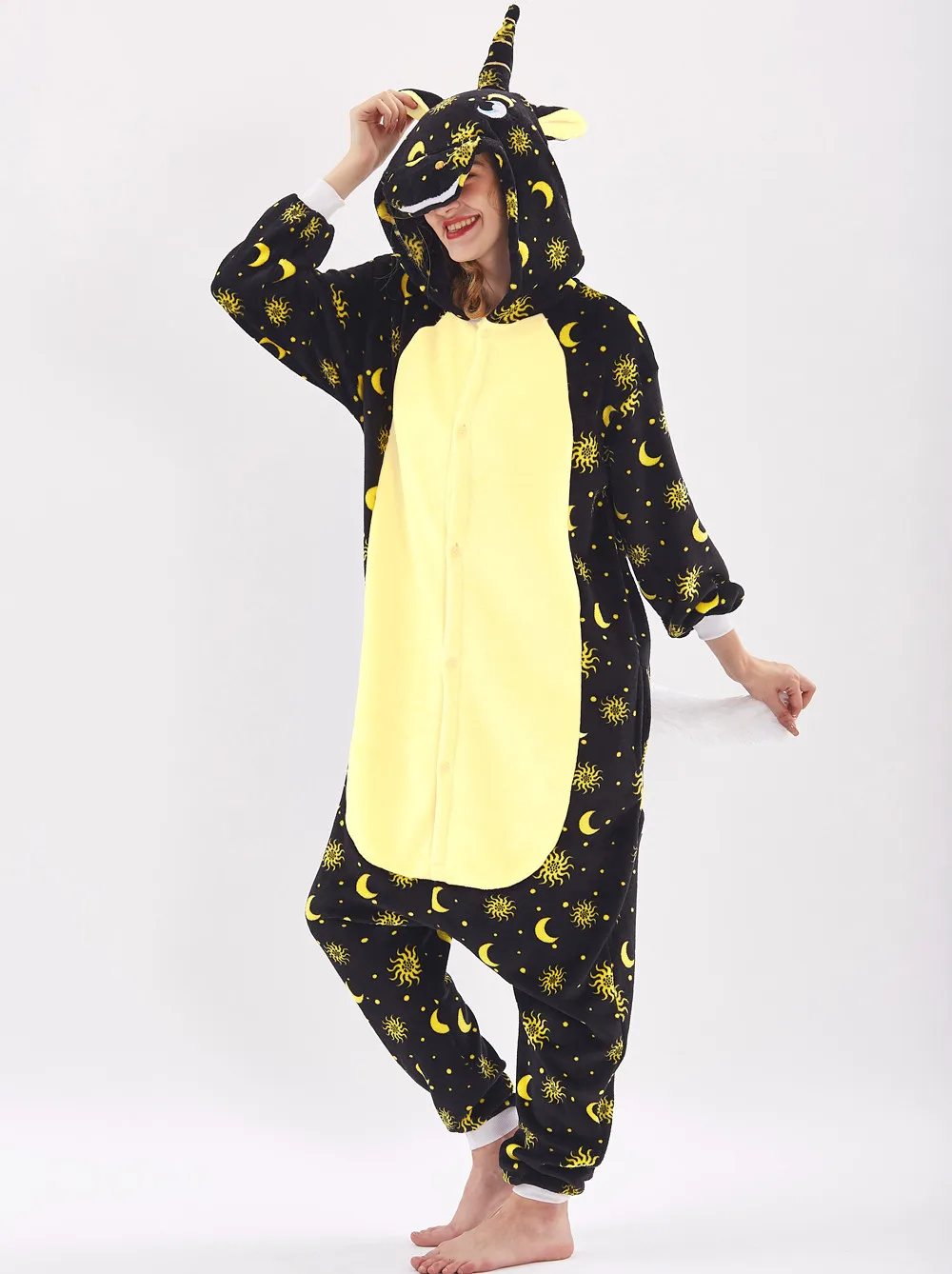 Пижама-комбинезон в виде животных для взрослых милая кошка медведь единорог