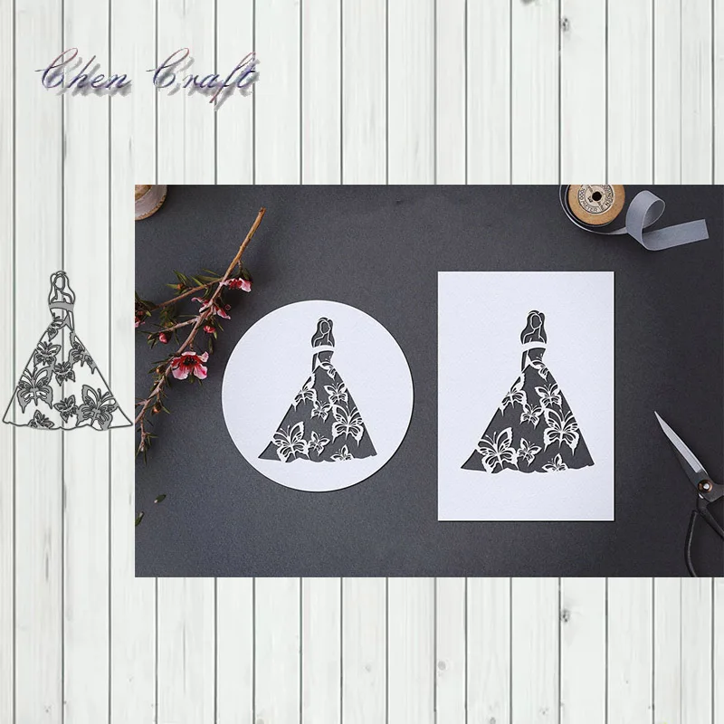 

Beautiful bride Metal Cutting Dies for DIY Scrapbooking Album Paper Cards Making Decorative Crafts Supplies 2019 New