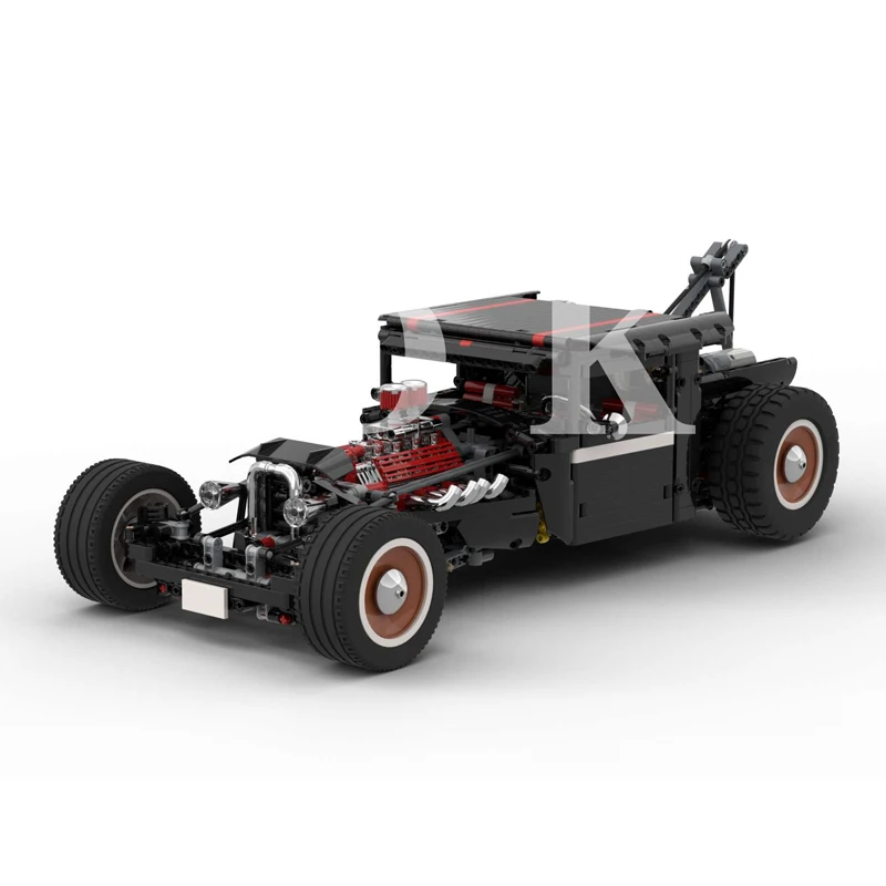 

MOC Building Block RC Thermal Breaker Antique Low Lying Remote Control Building Block Toy Sports Car Plug Compatible with Lego