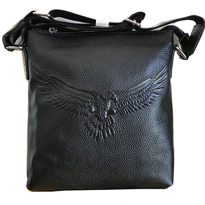 Модные 3D головы орла сумка через плечо для мужчин деловая мужской натуральная