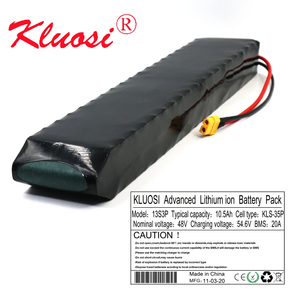Литиевая аккумуляторная батарея KLUOSI 48 В 54 6 Ач 10 13 s3p 11 750 встроенный 20 А общий порт