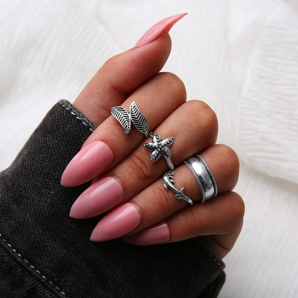 Набор винтажных колец в стиле ретро 4 шт./компл.|Кольца| |