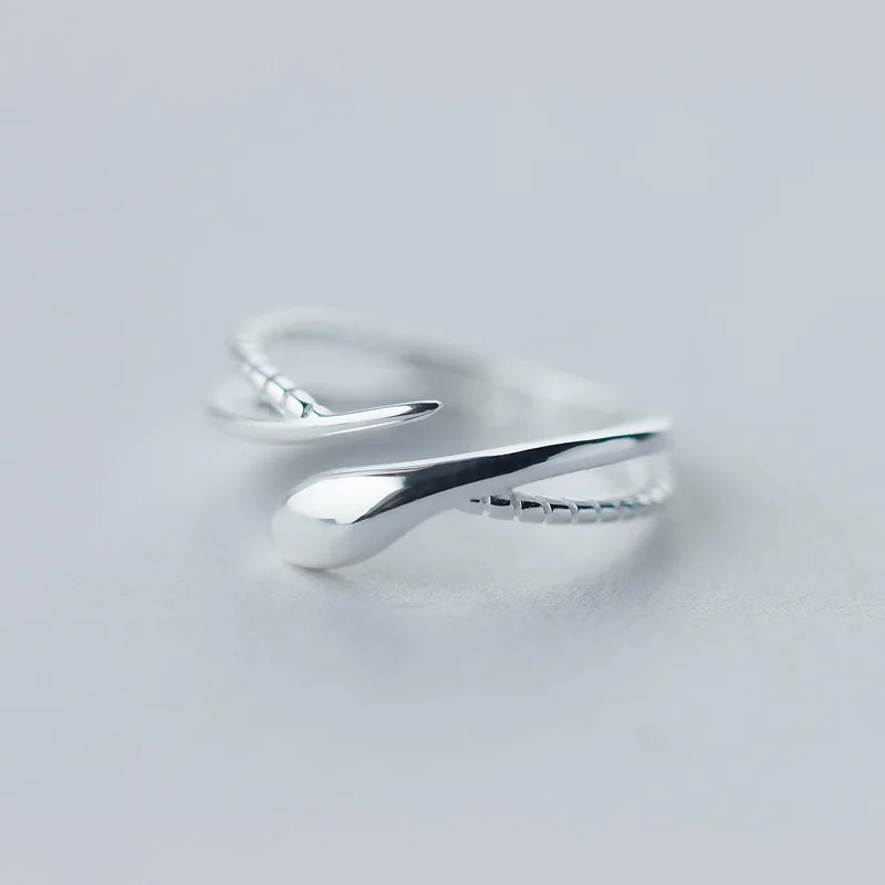 Женское серебряное кольцо с змеей ElfoPlataSi Открытое размером для женщин и девушек