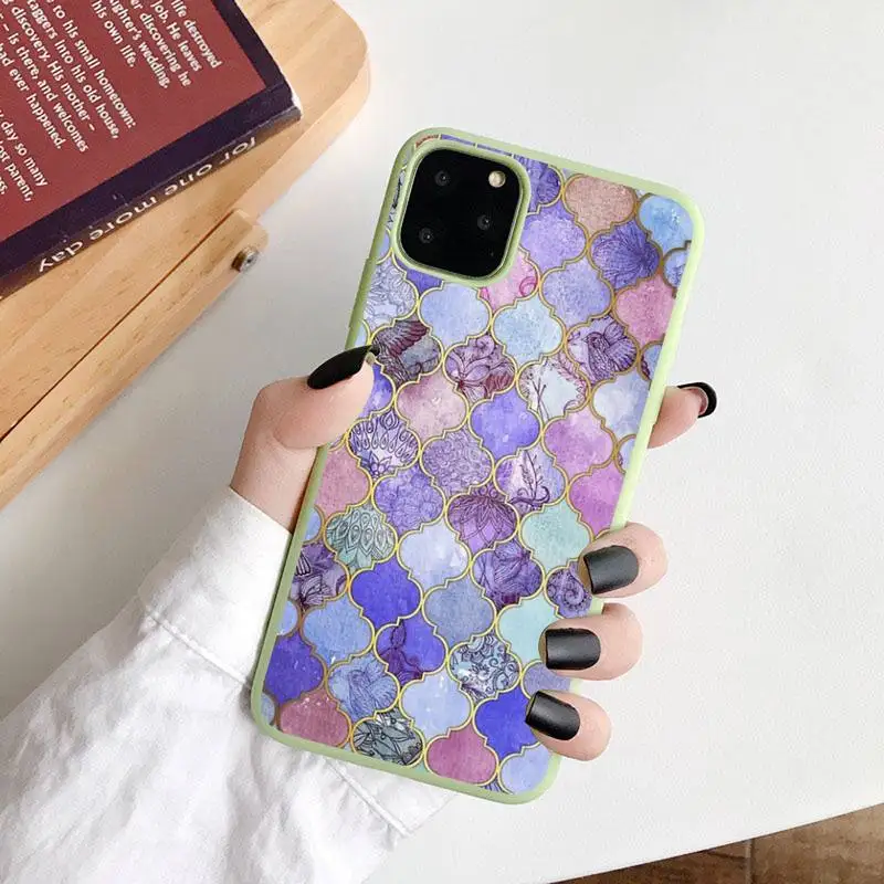 

Cute summer fruits Phone Case Green Candy Color for iPhone 6 7 8 11 12 s mini pro X XS XR MAX Plus