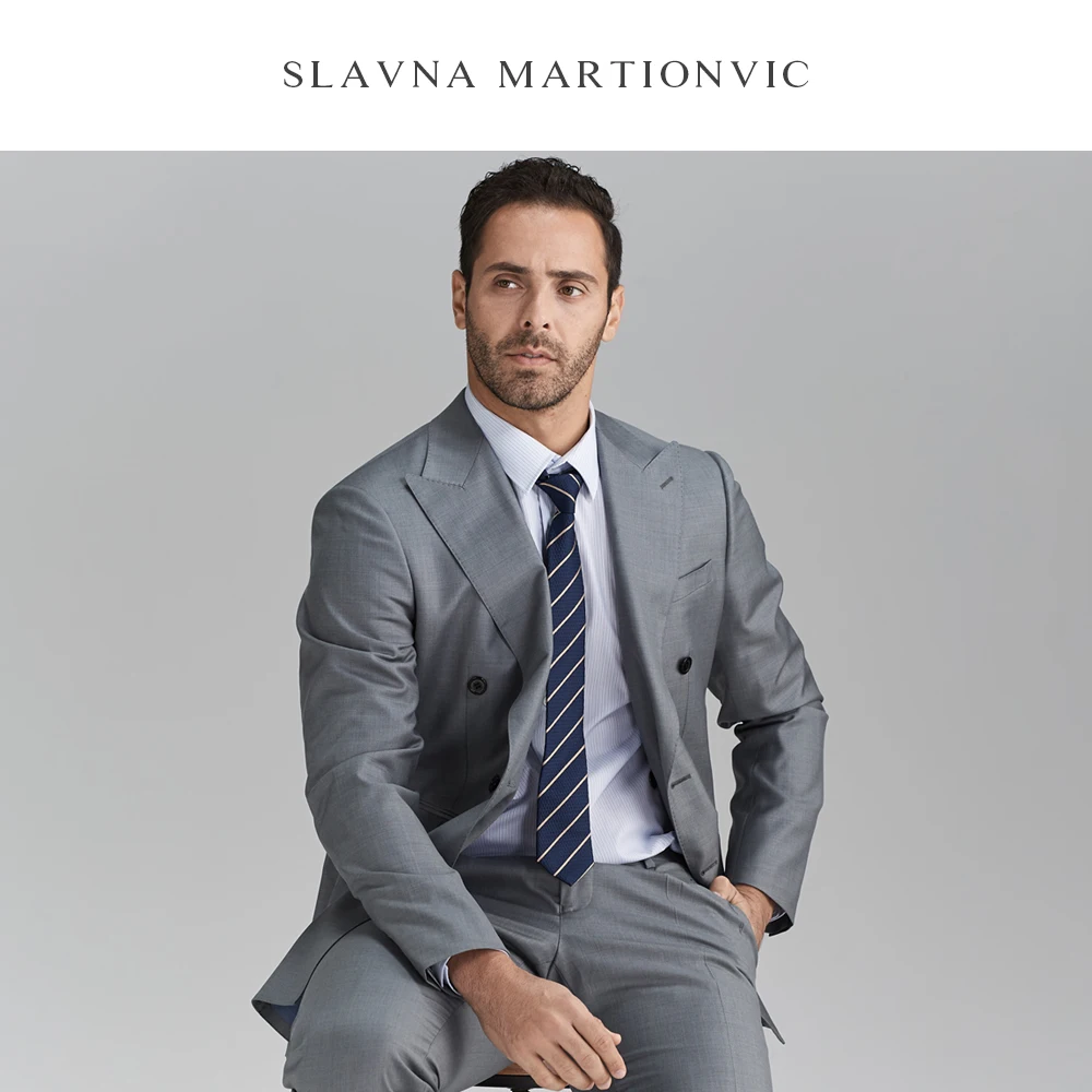 Славна мартиновая чистая шерсть красивый костюм мужской деловой Свадьба жениха