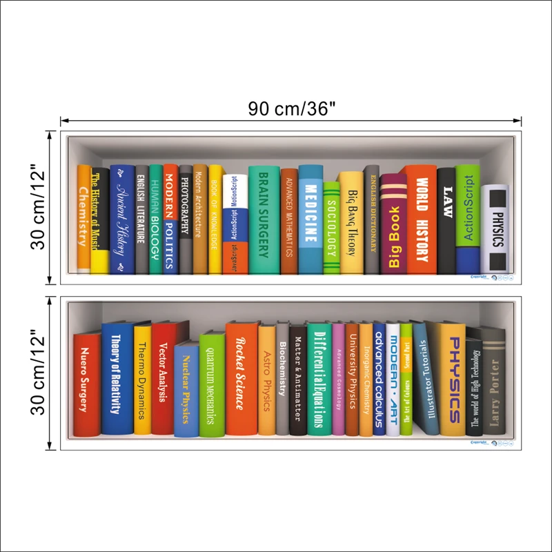 

Vivid Bookshelf Wall Stickers For Office Study Room Classroom Home Decor 3d Creative Wall Mural Art Diy Pvc Decals Poster