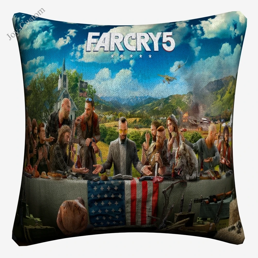 Far Cry 5 HD видео игры декоративная льняная наволочка для подушки софы стула