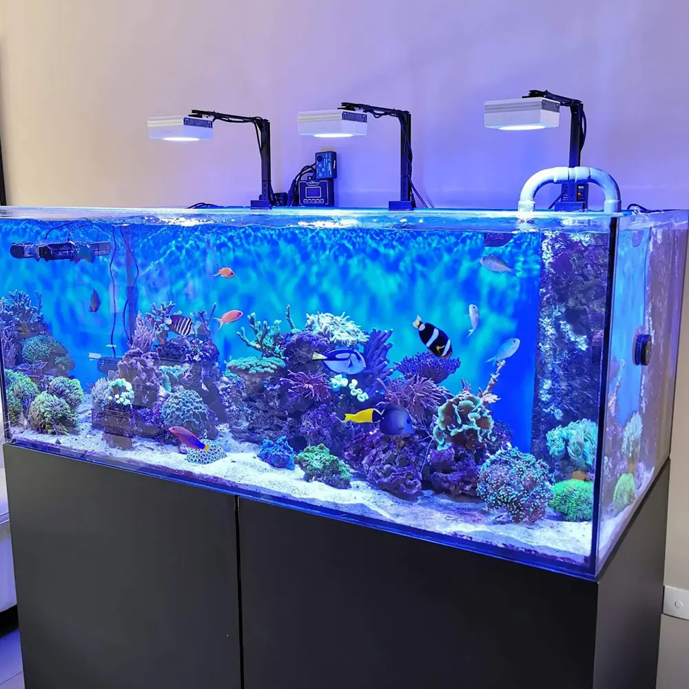 PopBloom-L&aacute;mpara de luz para acuario, iluminaci&oacute;n para pecera, Arrecife de Coral, cultivo de agua de mar, marino, l&aacute;mpara Turing RS90-1