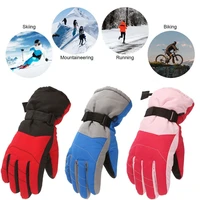 fashion thicken warm non slip children kids snow snowboard windproof waterproof long sleeved mitten children ski gloves