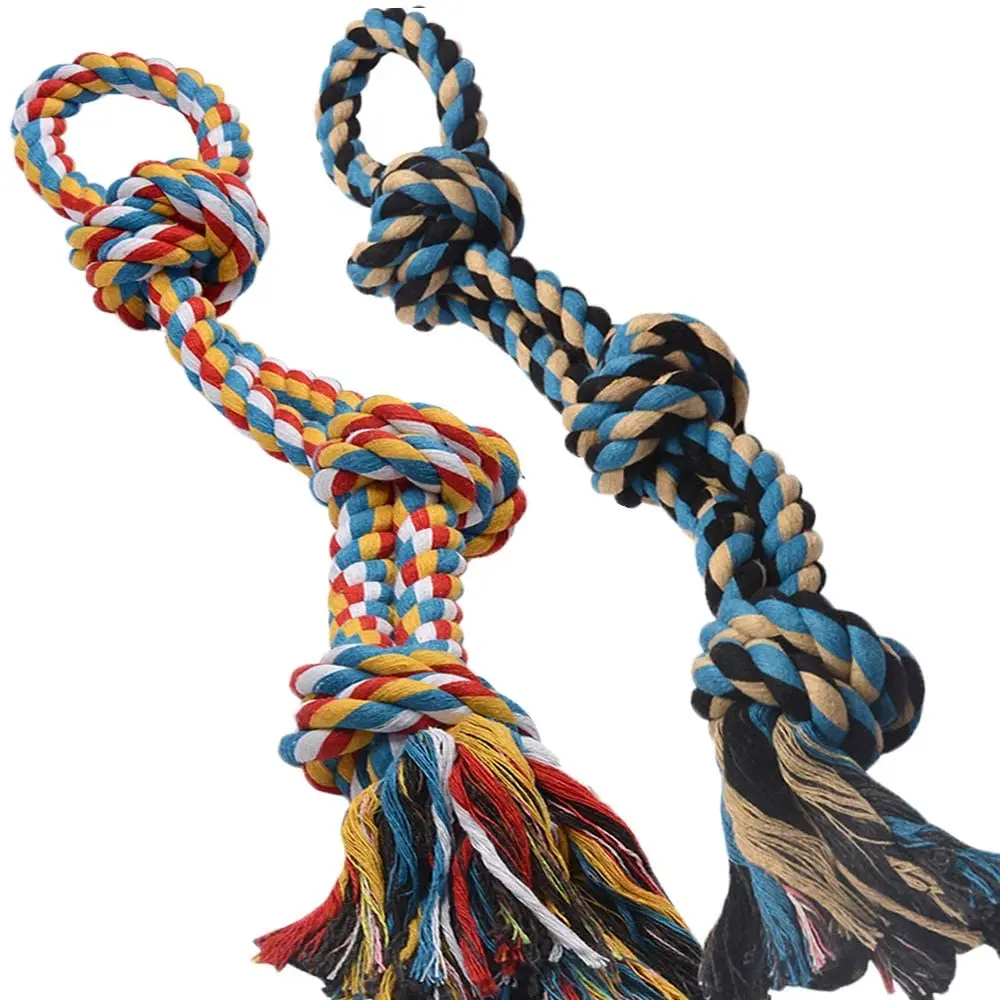 

2 Pieces For Large Dog Pet Toy Rope, Powerful Chewing Tool, Cotton Tooth Cleaning Interactive Game