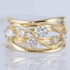Европейские и американские модные женские кольца со сверкающими бриллиантами Обручальные кольца для невесты