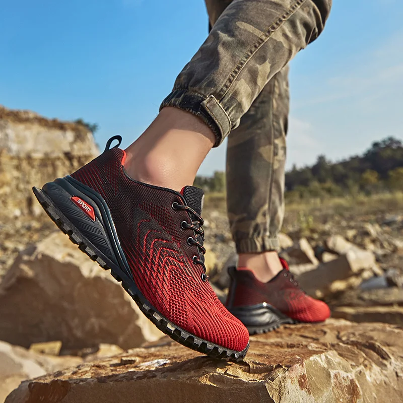 Men's Large Size Hiking Shoes Mountain Tracking Shoes Men Sports Shoes Outdoor Jogging Trekking Sneakers Male Shoes Adult 39-50