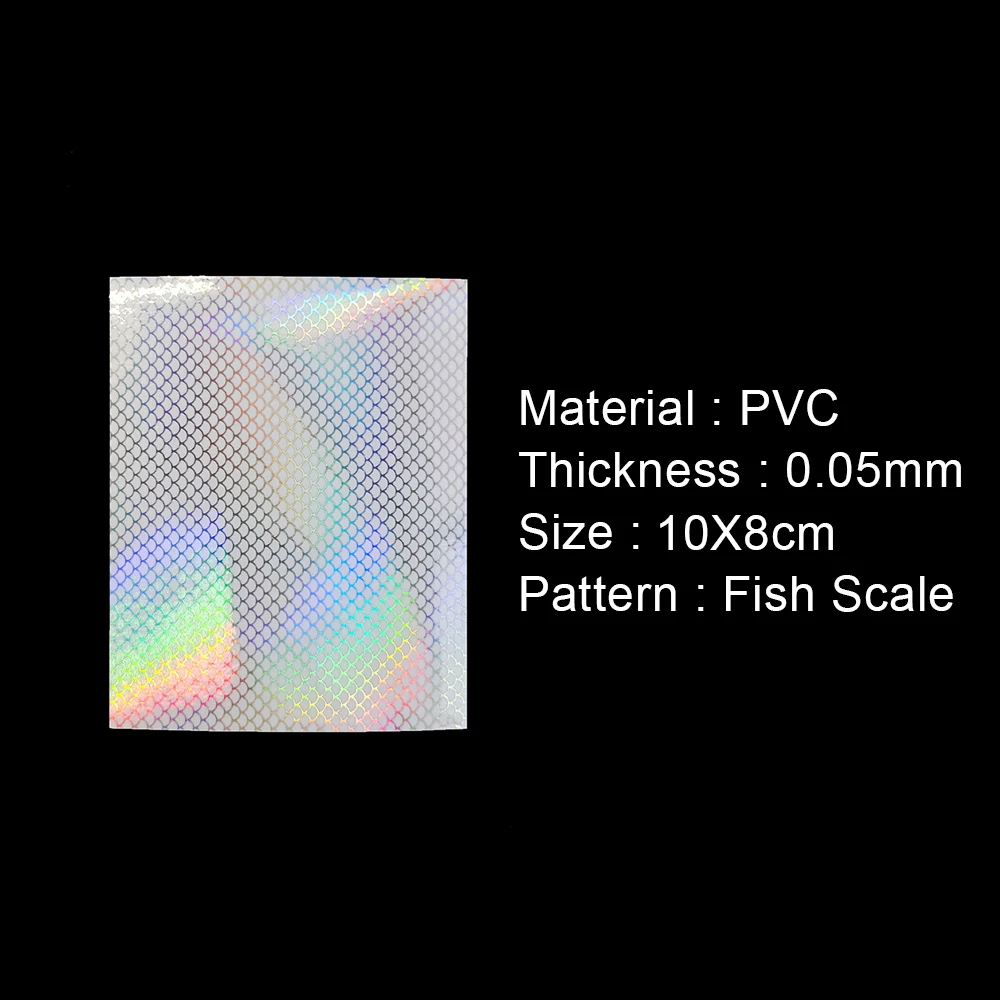 Голографическая прозрачная лазерная наклейка для рыбалки 6 шт. 10x8 см | Спорт и