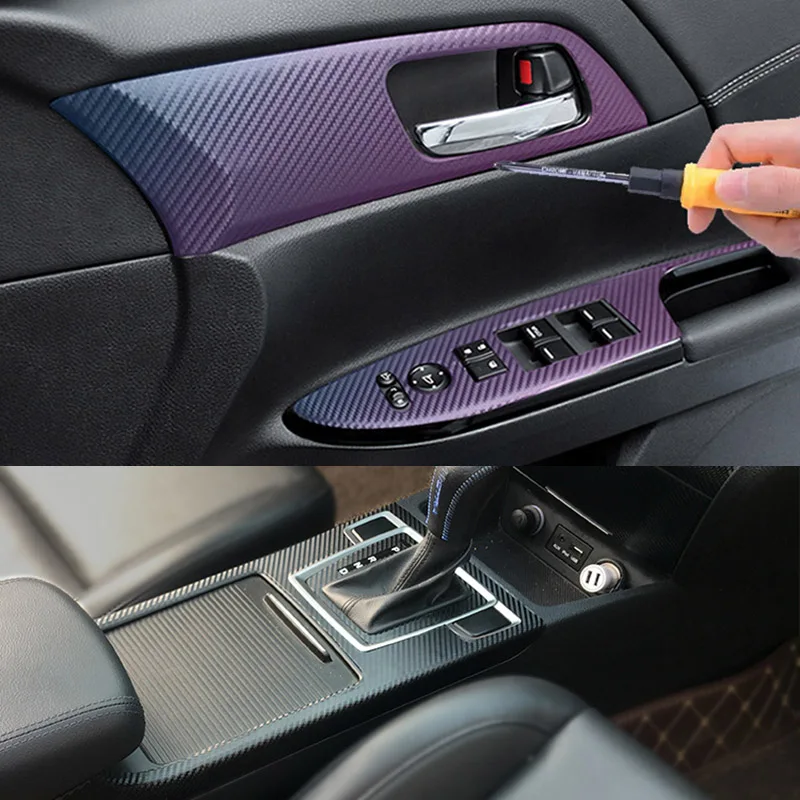 

For Hyundai Palisade Interior Stickers 3D 4D Carbon Fiber Vinyl Car Wrap Sheet Roll Film Car stickers DIY Personalized stickers