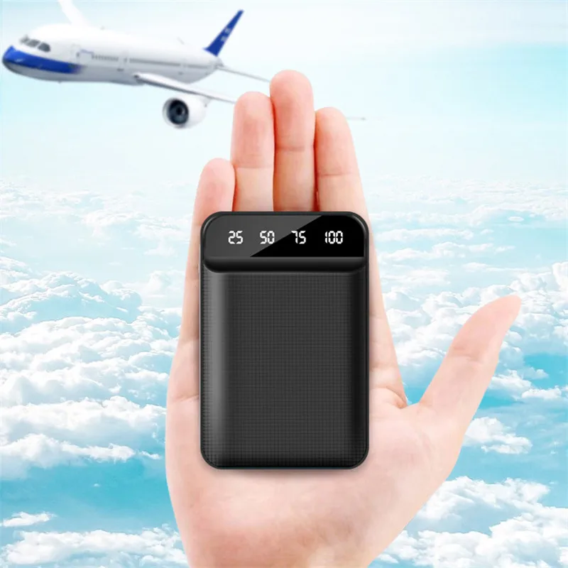 50000mah mini power bank portable external battery 2usb fast charging digital display phone charger for xiaomi samsung iphone free global shipping