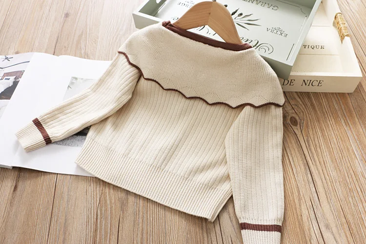 Свитера для девочек Новинка 2020 года детская трикотажная одежда девочки топ с