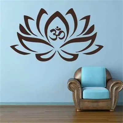 

Buddhism Zen Lotus Wall Stickers Flowers Bohemian Home Room Decoration DIY Mural Vinyl Wallstickers Bedroom Decals for Furniture