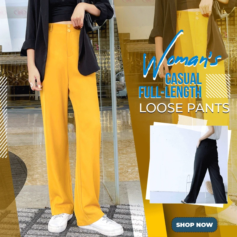 

Woman's Casual Full-Length Loose Pants Fashion Versatile wide-leg pants Suits Pants Dropshipping