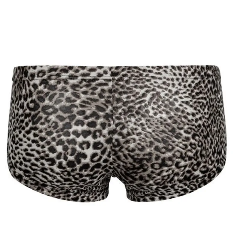 Accept OEM Underwears Leopard Print Sexy Men's Breathable and Trend Underpants Homme Flexible Four-Corner Panties  6 Pcs/Set