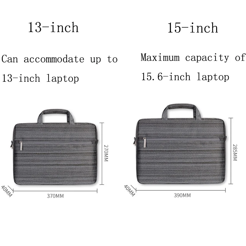 

13/14/15.6 inch laptop bag solid color notebook tablet bag men's large capacity briefcase business shoulder bag leisure