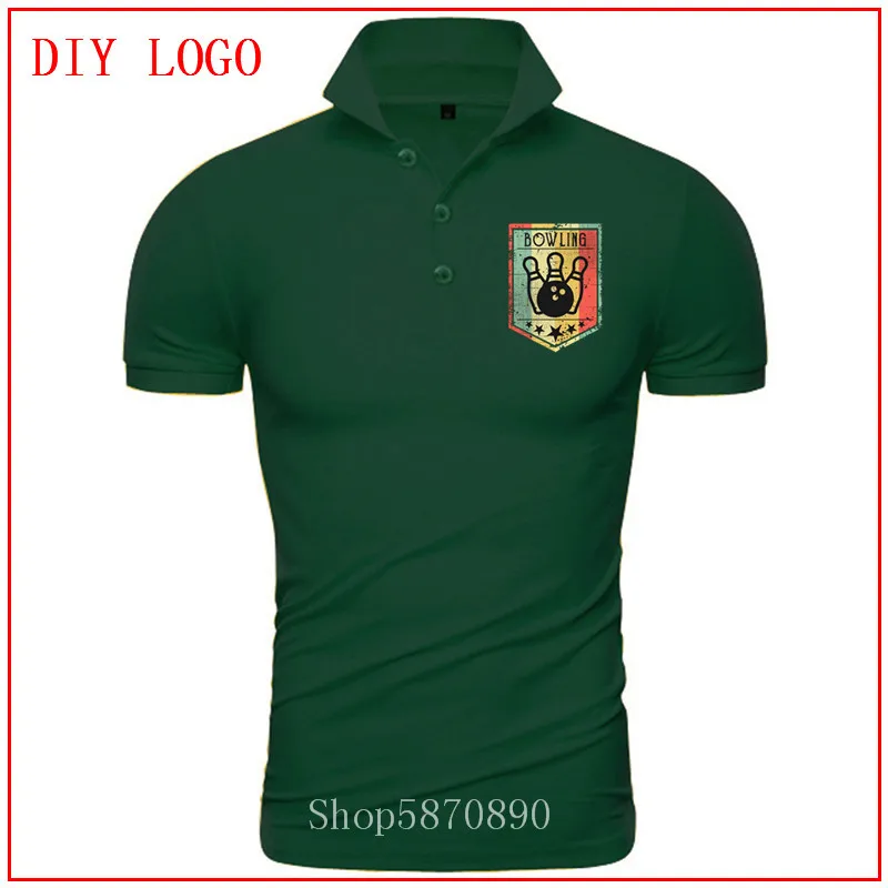 2020 модная мужская рубашка поло неоновая вывеска Strike Боулинг винтажная личность