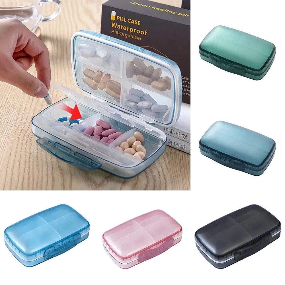

8 Grids Large Capacity Medicine Pill Box Portable Pill Dispenser Sealed Organizer Travel Health Drug Moisture-proof Pill Box