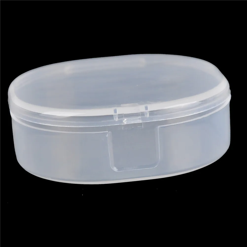 

6.7*1.9cm Transparent Toolbox Electronic Plastic Parts Container Tool Box Small Round Storage Box