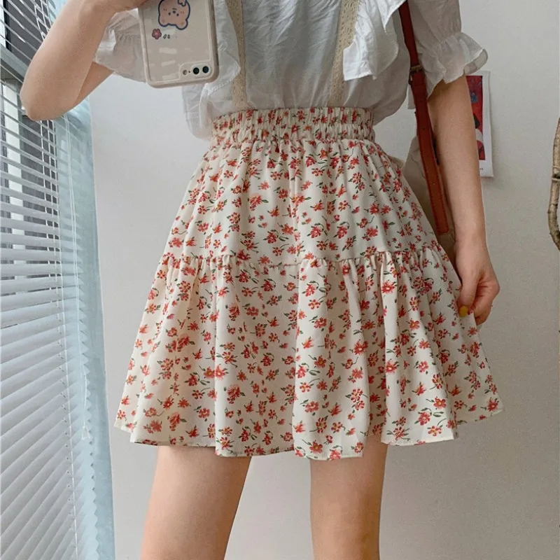 Юбка женская шифоновая трапециевидная летняя в Корейском стиле | Женская одежда