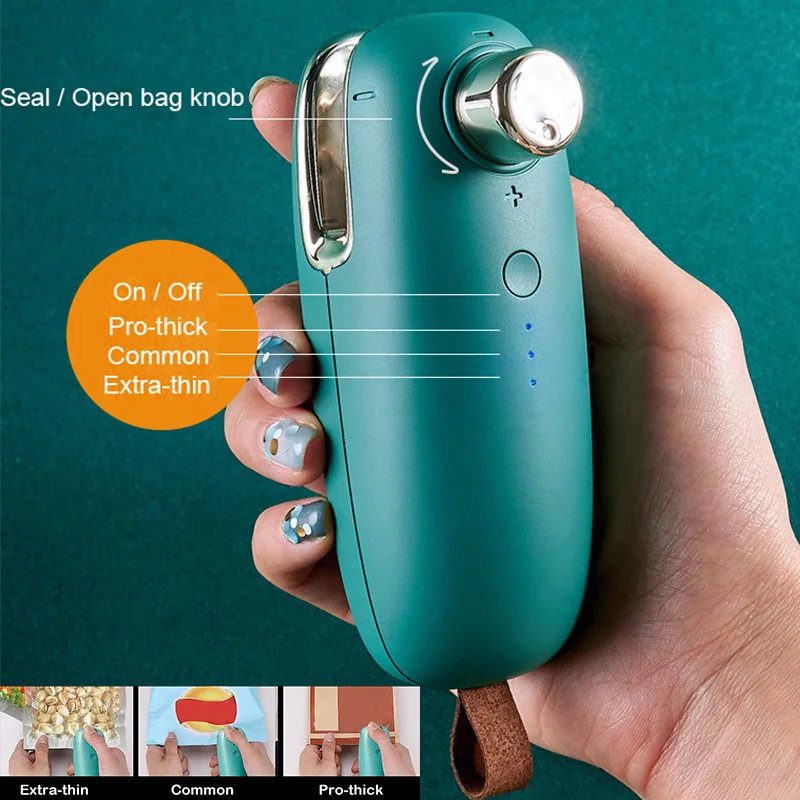 

Usb Charging Portable Heating Plastic Bag Sealing Machine Cordless Handheld Vacuum Food Sealing Machine Vacuum Sealer Packer